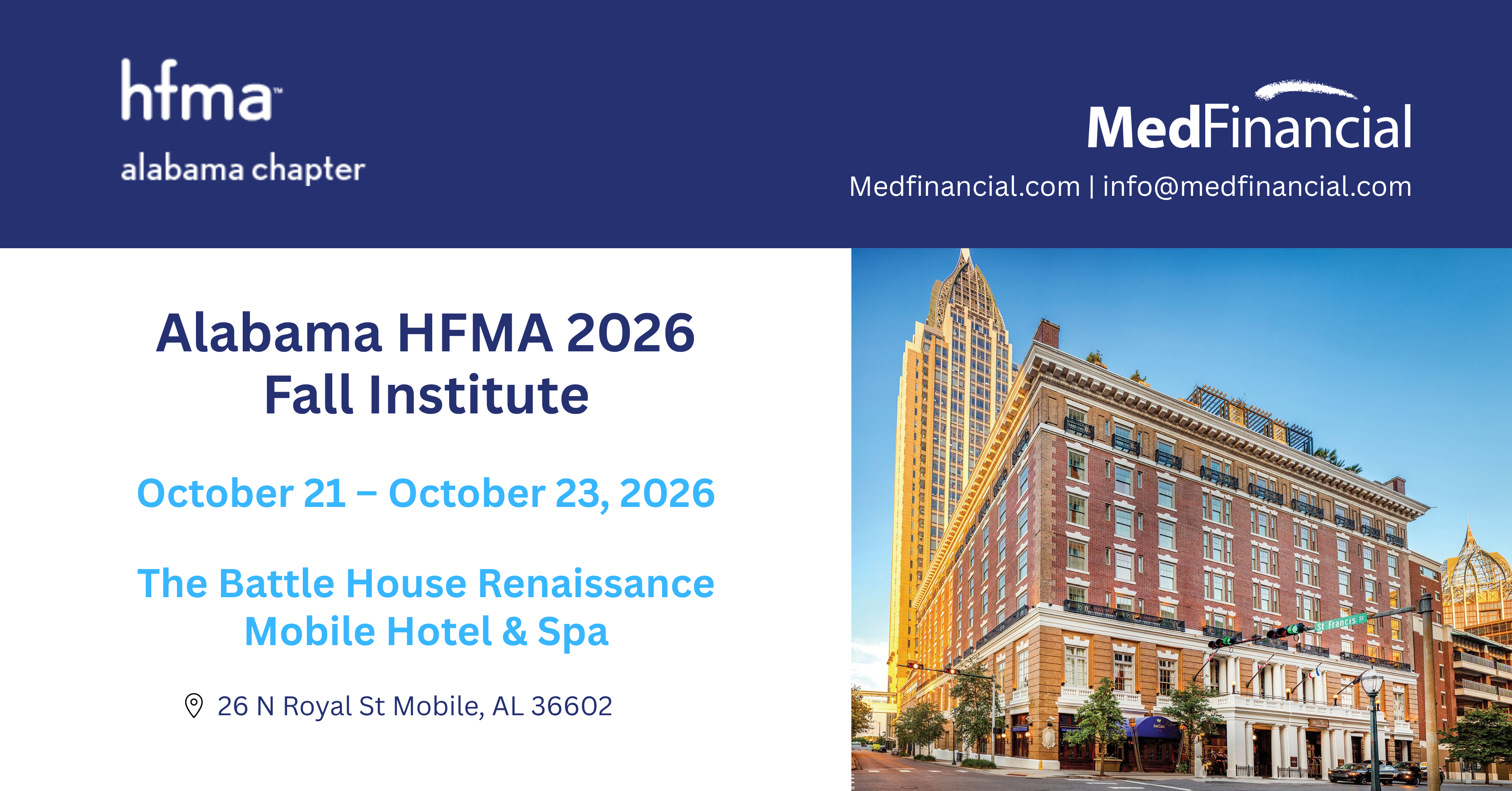 
Alabama HFMA 2026 Fall Institute